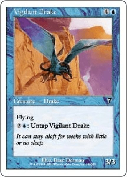 画像1: ※特価※【7ED】※Foil※《用心深いドレイク/Vigilant Drake》【C】 (1)