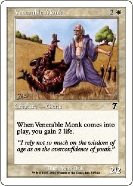 画像1: 【7ED】※FOIL※《ありがたい老修道士/Venerable Monk》【C】 (1)