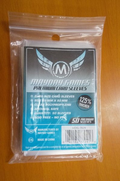 画像2: ※特価※Mayday Games カードスリーブ (Premium Euro Sleeves)(50枚入り)(古い商品ですので経年劣化がみられる可能性がございます。) (2)