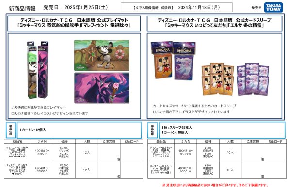 画像3: ディズニー・ロルカナ・TCG 公式カードスリーブ「ミッキーマウス  いつだって友だち」(65枚入り)    (3)