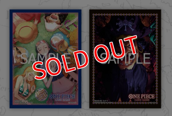 画像1:  ※公認店限定商品※  ONE PIECEカードゲーム  カードスリーブ 公認店エディション vol.3 「ニコ・ロビン」「マーシャル・D・ティーチ」(各70枚入り) 2種各1個アソートセット    (1)