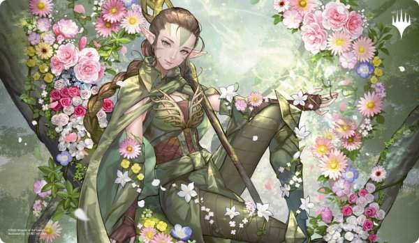 画像1: MTG マジック：ザ・ギャザリング  《復活した精霊信者、ニッサ/Nissa, Resurgent Animist》 ラバーマット （2025年プレマ＆スリーブゲット！GWスタンダード/統率者戦）    (1)