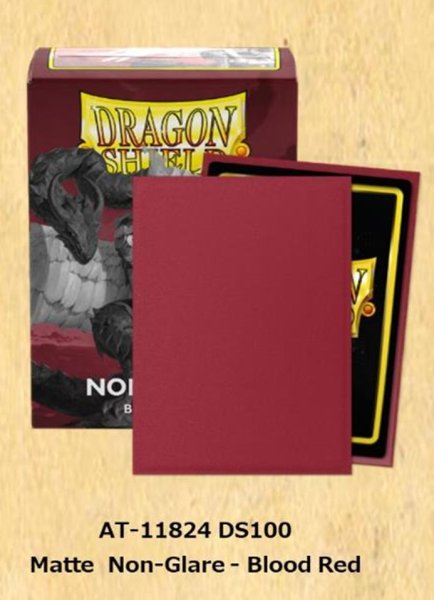 画像1:  【予約商品】  AT-11824 DS100 Matte - Non-Glare - Blood Red  Standard Size（スタンダードサイズ・100枚入り） 【25年8月上旬発売】 (1)