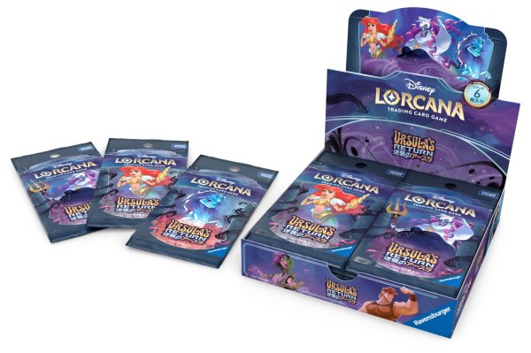 画像1:  【再違反予約商品】  ディズニー・ロルカナ・TCG　 日本語版 ブースターパック 逆襲のアースラ BOX（16パック入り） 【26年4月下旬再販】    (1)