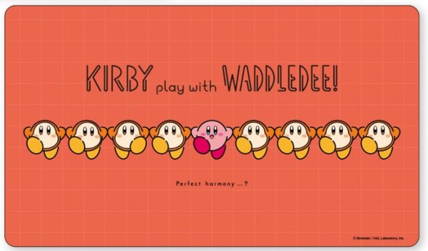 画像1:  【予約商品】  カービィ play with ワドルディ キャラクターラバーマット いきぴったり？ (ENR-088) 【25年10月24日発売】 (1)