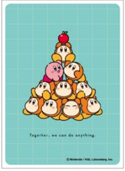 画像1:  【予約商品】  キャラクタースリーブ カービィ play with ワドルディ キャラクタースリーブ ちからをあわせて(EN-1498)（65枚入り） 【25年9月19日発売】 (1)