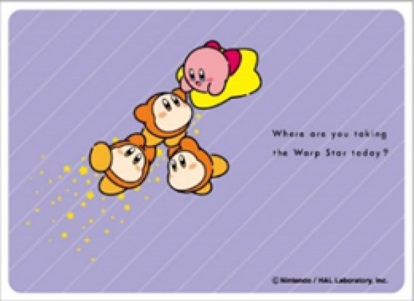 画像1:  【予約商品】  キャラクタースリーブ カービィ play with ワドルディ キャラクタースリーブ ワープスターにのって(4にん) (EN-1501)（65枚入り） 【25年9月19日発売】 (1)