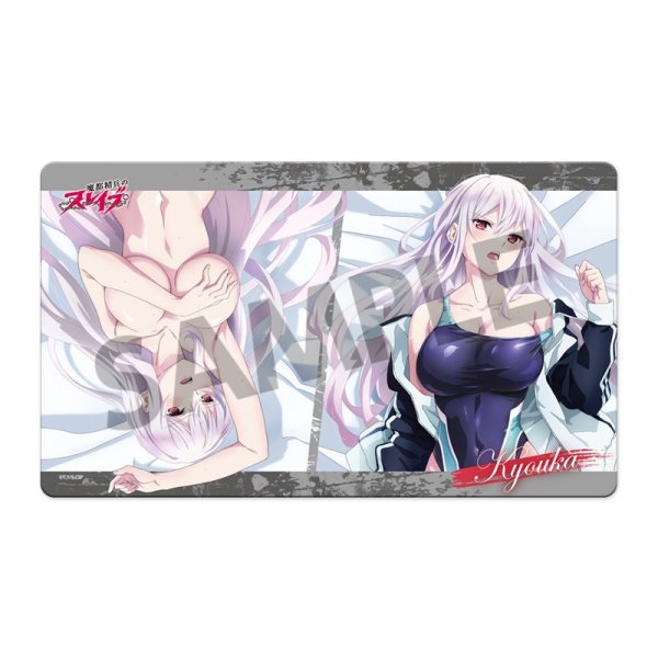 画像1:  【再販予約商品】  ホビーストック 魔都精兵のスレイブ 描き下ろしラバーマット  羽前京香 競泳水着 ver. 【25年8月再販】 (1)