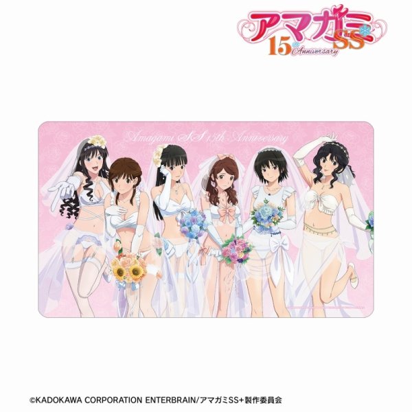 画像1:  【予約商品】  アルマビアンカ　アマガミSS＋plus 描き下ろし 集合 ウェディング水着ver. マルチデスクマット 【25年11月上旬発売】 (1)