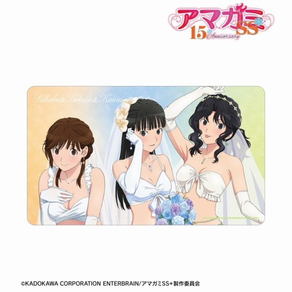 画像1:  【予約商品】  アルマビアンカ　アマガミSS＋plus 描き下ろし 絢辻 詞&桜井梨穂子&棚町 薫 ウェディング水着ver. マルチデスクマット 【25年11月上旬発売】 (1)