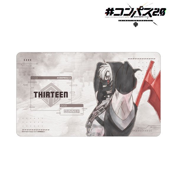 画像1:  【予約商品】  アルマビアンカ　#コンパス2.0 戦闘摂理解析システム 描き下ろし 13(サーティーン) 歩みver. マルチデスクマット 【25年10月中旬発売】 (1)