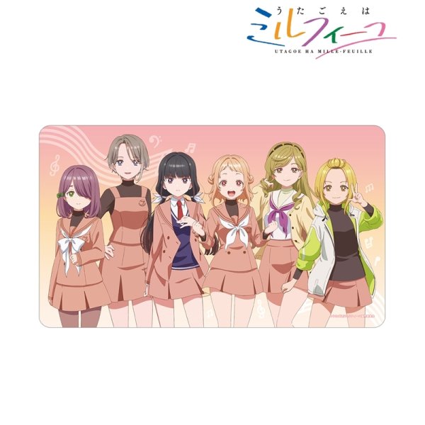 画像1:  【予約商品】  アルマビアンカ　TVアニメ「うたごえはミルフィーユ」 手鞠沢高校アカペラ部 マルチデスクマット 【25年10月下旬発売】 (1)
