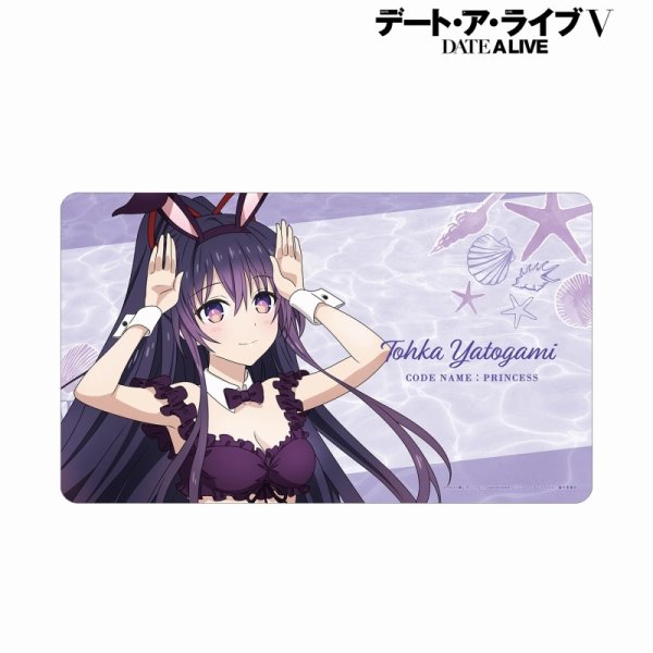 画像1:  【予約商品】  アルマビアンカ　アニメ「デート・ア・ライブV」 描き下ろし 夜刀神十香 水着バニーver. マルチデスクマット 【25年11月上旬発売】 (1)