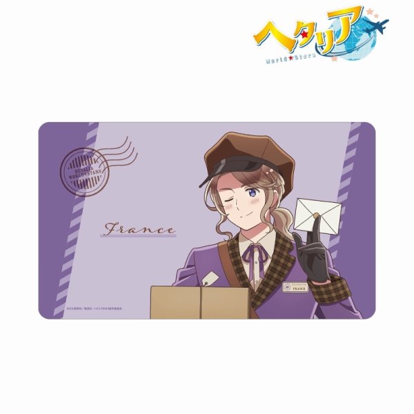 画像1:  【予約商品】  アルマビアンカ　アニメ「ヘタリア World★Stars」 描き下ろし フランス 郵便屋ver. マルチデスクマット 【25年11月中旬発売】 (1)