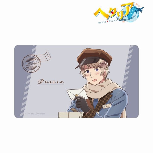 画像1:  【予約商品】  アルマビアンカ　アニメ「ヘタリア World★Stars」 描き下ろし ロシア 郵便屋ver. マルチデスクマット 【25年11月中旬発売】 (1)