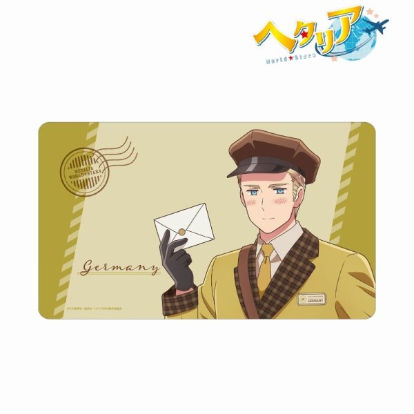 画像1:  【予約商品】  アルマビアンカ　アニメ「ヘタリア World★Stars」 描き下ろし ドイツ 郵便屋ver. マルチデスクマット 【25年11月中旬発売】 (1)