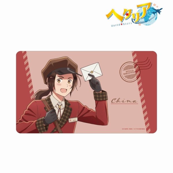 画像1:  【予約商品】  アルマビアンカ　アニメ「ヘタリア World★Stars」 描き下ろし 中国 郵便屋ver. マルチデスクマット 【25年11月中旬発売】 (1)