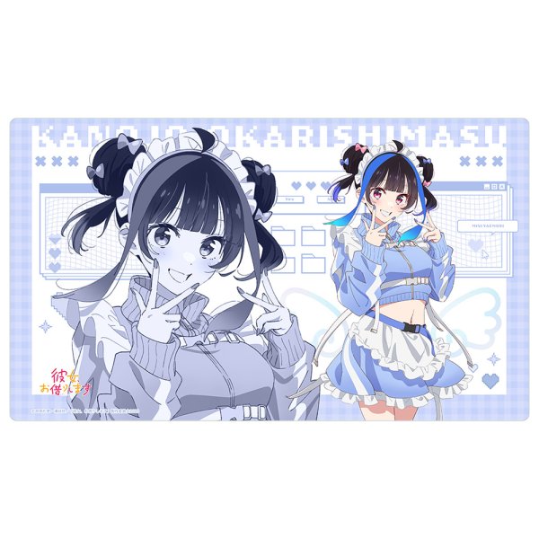 画像1:  【予約商品】  カーテン魂　彼女、お借りします　描き下ろしラバーマット（八重森みに／ジャージメイド） 【25年12月中旬発売】 (1)