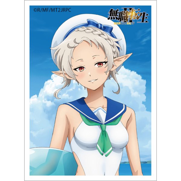 画像1:  【予約商品】  カーテン魂　無職転生II 〜異世界行ったら本気だす〜 スリーブ（シルフィエット／マリンセーラー水着）（65枚入り） 【25年12月中旬発売】 (1)