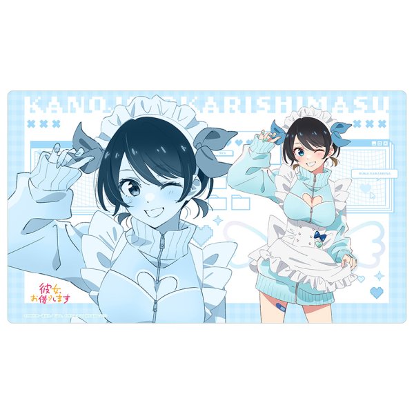 画像1:  【予約商品】  カーテン魂　彼女、お借りします　描き下ろしラバーマット（更科瑠夏／ジャージメイド 【25年12月中旬発売】 (1)