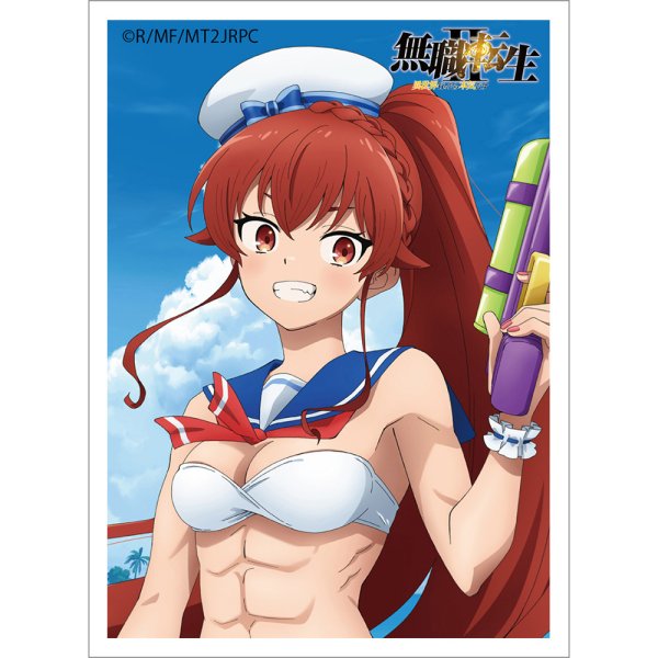 画像1:  【予約商品】  カーテン魂　無職転生II 〜異世界行ったら本気だす〜 スリーブ（エリス／マリンセーラー水着）（65枚入り） 【25年12月中旬発売】 (1)