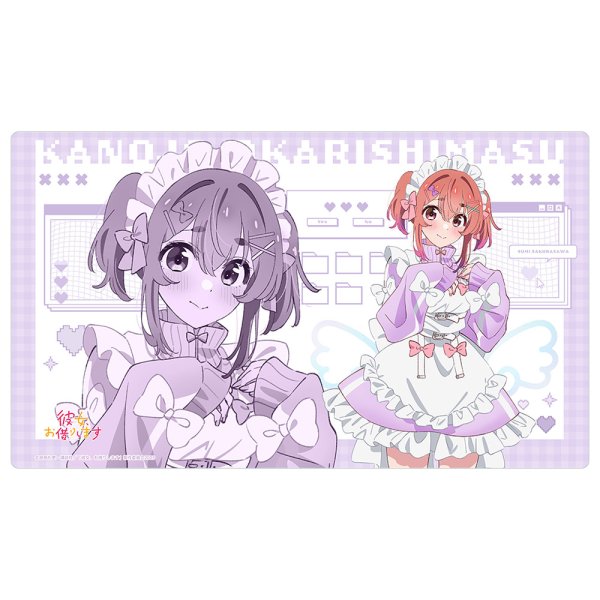 画像1:  【予約商品】  カーテン魂　彼女、お借りします　描き下ろしラバーマット（八重森みに／ジャージメイド） 【25年12月中旬発売】 (1)