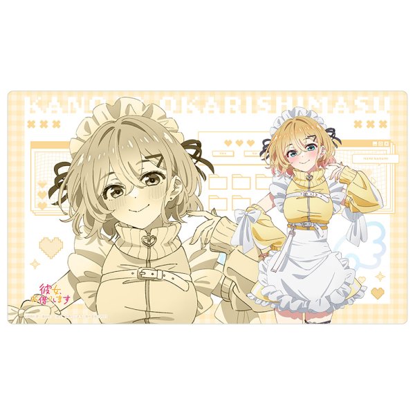 画像1:  【予約商品】  カーテン魂　彼女、お借りします　描き下ろしラバーマット（七海麻美／ジャージメイド） 【25年12月中旬発売】 (1)