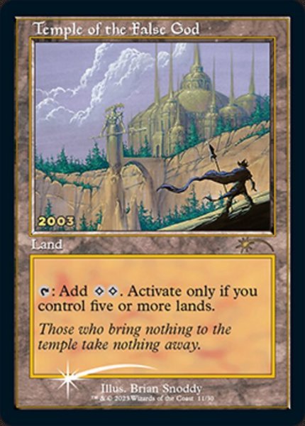 画像1: 【MTG/PR】※Foil※《邪神の寺院/Temple of the False God》（30周年記念PR) (1)