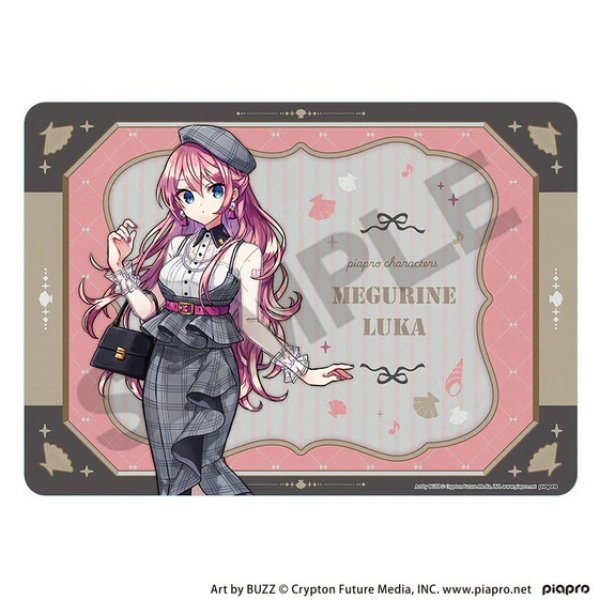 画像1:  【予約商品】  クラックス 初音ミク　ラバーマット　巡音ルカ　レトロ☆神戸2025 【25年12月発売】 (1)