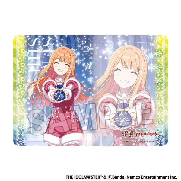 画像1:  【予約商品】  PROOF 学園アイドルマスター イラストプレイマットNT Tame-Lie-One-Step '24クリスマス 紫雲清夏 【25年11月発売】 (1)