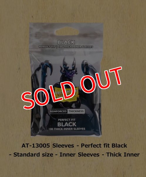 画像1:  【再販予約商品】  AT-13005 Sleeves - Perfect fit Black  - Standard size - Inner Sleeves - Thick Inner  極厚インナースリーブ ブラック（100枚入り） 【25年11月下旬再販】 (1)