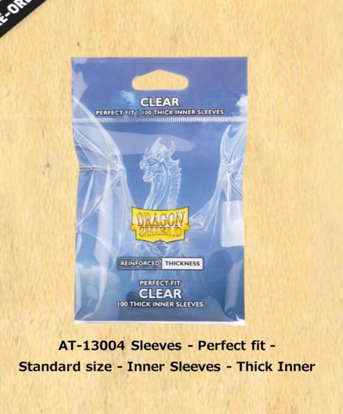 画像1:  【再販予約商品】  AT-13004 Sleeves - Perfect fit  - Standard size - Inner Sleeves - Thick Inner  極厚インナースリーブ（100枚入り） 【25年11月下旬再販】 (1)