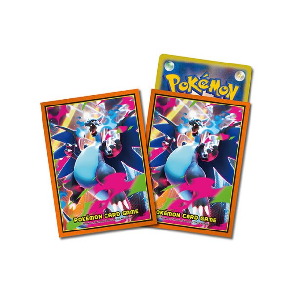 画像1:  【再販予約商品】  ポケモンカードゲーム デッキシールド メガリザードンX（64枚） 【25年10月上旬再販】 (1)