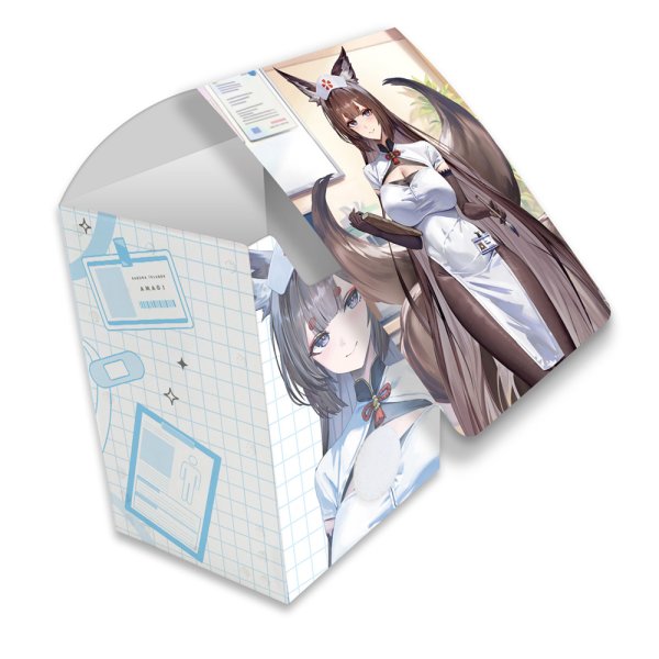 画像1:  【予約商品】  カーテン魂　アズールレーン 描き下ろしデッキケース（天城（空母）／ナース） 【26年2月上旬発売】    (1)