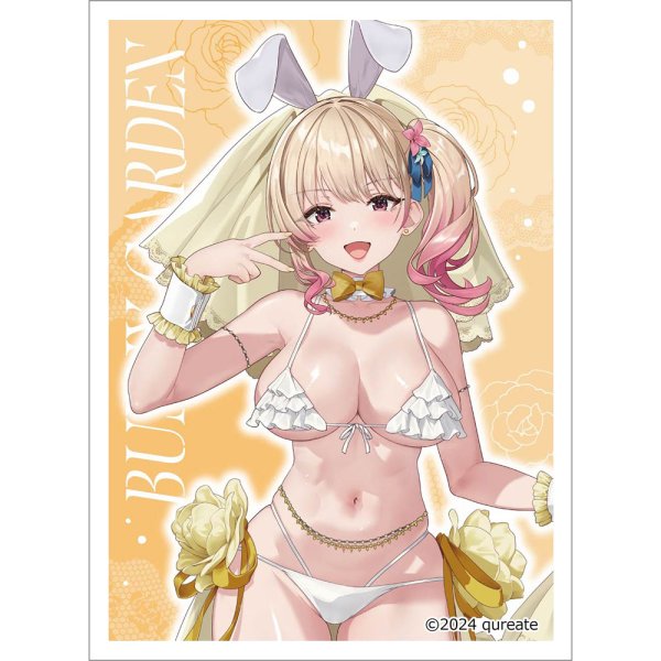 画像1:  【予約商品】  カーテン魂　バニーガーデン 描き下ろしスリーブ（凜／バニーウエディング水着）（65枚入り） 【26年2月上旬発売】    (1)