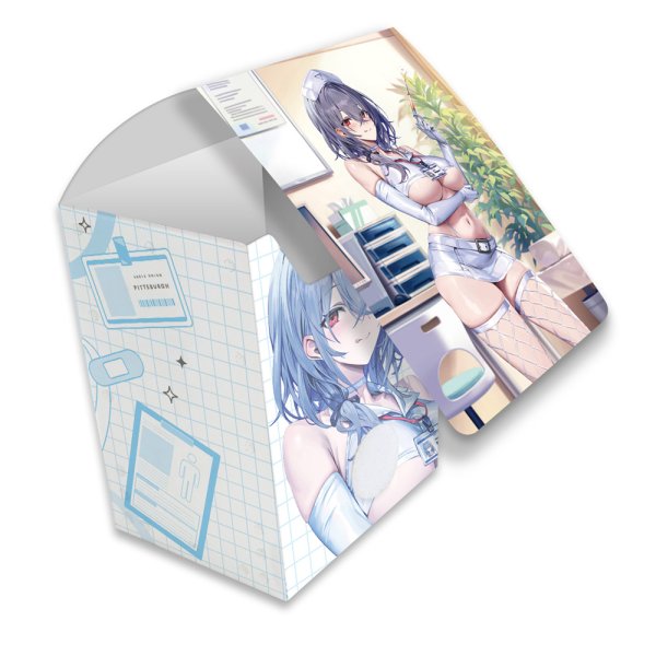 画像1:  【予約商品】  カーテン魂　アズールレーン 描き下ろしデッキケース（ピッツバーグ／ナース） 【26年2月上旬発売】    (1)