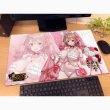 画像2:  【予約商品】  カーテン魂　バニーガーデン 描き下ろしラバーマット（花奈／バニーウエディング水着） 【26年2月上旬発売】    (2)