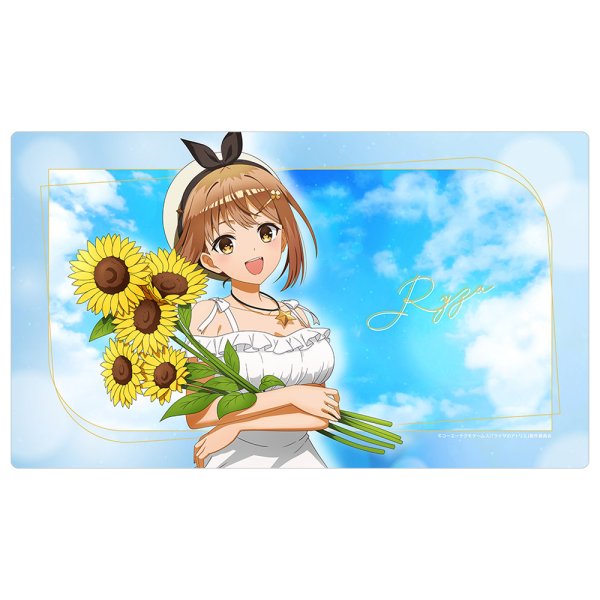 画像1:  【予約商品】  カーテン魂　ライザのアトリエ 描き下ろしラバーマット（ライザ／白ワンピース） 【26年2月上旬発売】 (1)