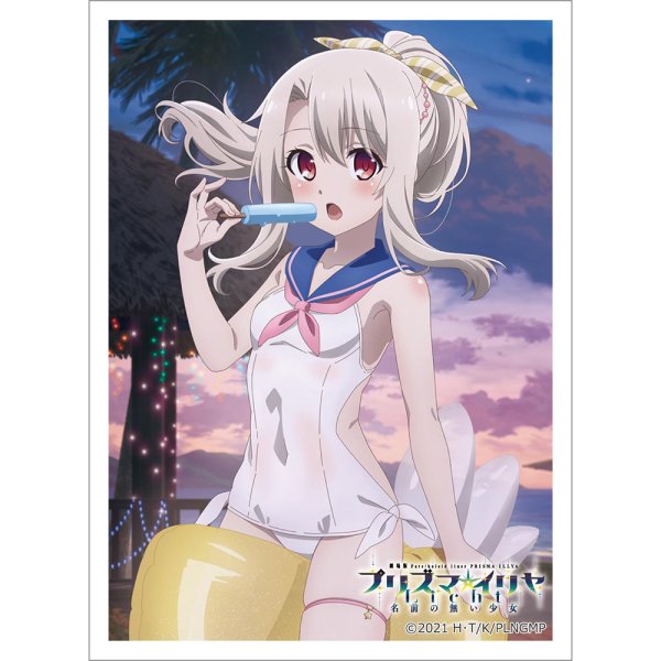 画像1:  【予約商品】  カーテン魂　劇場版「Fate/kaleid liner プリズマ☆イリヤ Licht 名前の無い少女」 描き下ろしスリーブ（イリヤ／セーラー水着）（65枚入り） 【26年2月上旬発売】    (1)