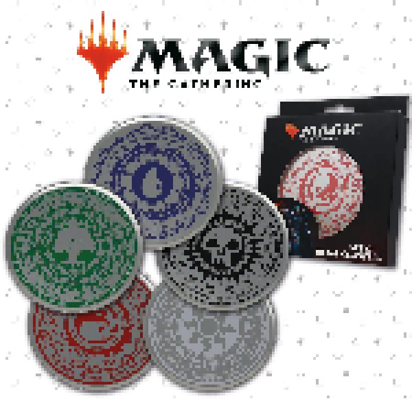 画像1:  【予約商品】  マジック:ザ・ギャザリング WPN店舗限定 Magic: The Gathering メタルコースター 5枚セット 【26年1月中旬発売】    (1)