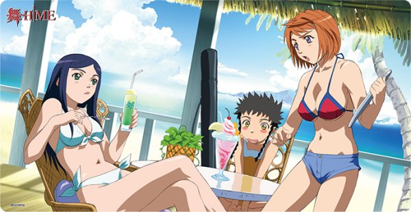 画像1:  【予約商品】  キャラクター万能ラバーマットスリム 舞-HiME「サマーリゾート」 【26年1月31日発売】 (1)