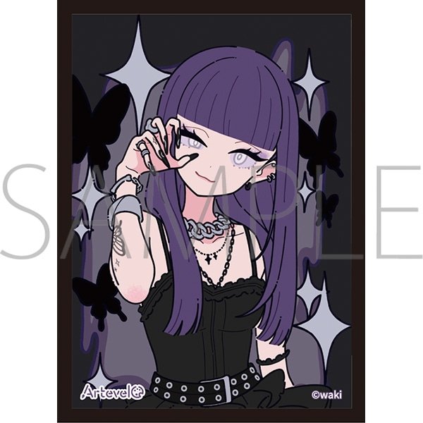画像1:  【予約商品】  Artevelo　カードスリーブ　わき　「黒蝶」（art-004）（65枚入り） 【25年12月12日発売】 (1)