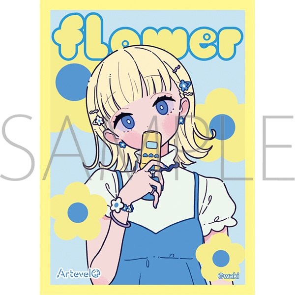 画像1:  【予約商品】  Artevelo　カードスリーブ　わき　「flower」（art-001）（65枚入り） 【25年12月12日発売】 (1)