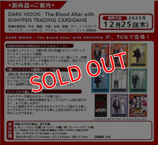 画像2:  【予約商品】  DARK MOON : The Blood Altar with ENHYPEN  TRADING CARDGAME BOX（10パック入り） 【25年12月25日発売】    (2)