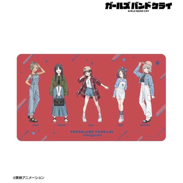 画像1:  【予約商品】  アルマビアンカ　ガールズバンドクライ 描き下ろし トゲナシトゲアリ 集合 私服ver. マルチデスクマット 【25年12月中旬発売】 (1)