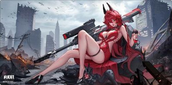 画像1:  【予約商品】  ブシロード ラバーマットコレクション V2 Vol.1867　勝利の女神：NIKKE「ナンセンスレッド」 【26年1月16日発売】（こちらの商品は2025年12月開催のイベントにて先行販売予定となります） (1)