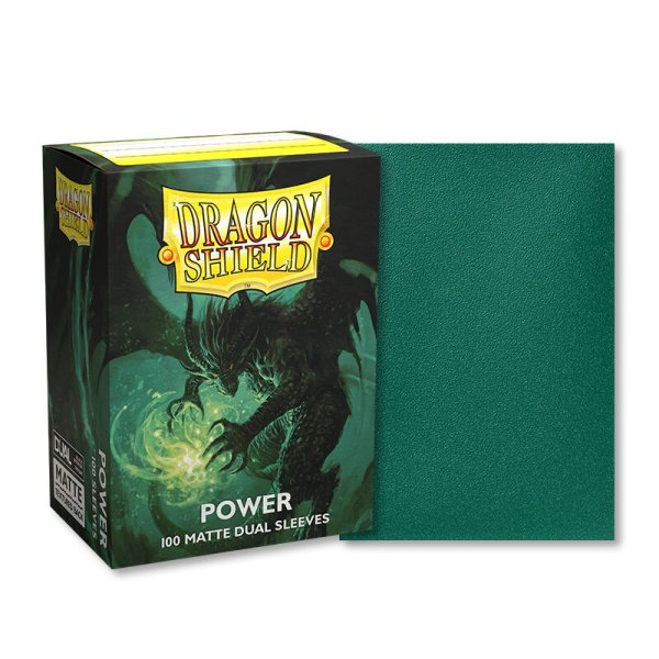 画像1:  【再販予約商品】  AT-15063　DS100 Dual Matte Power パワー（グリーン）- スタンダードサイズ -（100枚入り） 【25年12月再販】 (1)