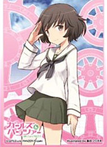 画像1:  【倉庫在庫】 きゃらスリーブコレクション　ガールズ＆パンツァー 秋山優花里(No.164)（65枚入り） (1)