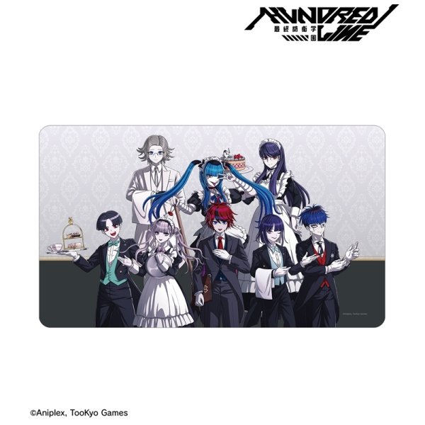画像1:  【予約商品】  アルマビアンカ　HUNDRED LINE -最終防衛学園- 描き下ろし 集合 メイド&執事ver. マルチデスクマット 【26年1月下旬発売】 (1)