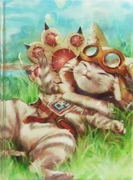 画像1:  【倉庫在庫】 モンスターハンターハンティングカード　ちょっとおやすみにゃスリーブ（イベント2連勝景品・非売品）（10枚入り） (1)